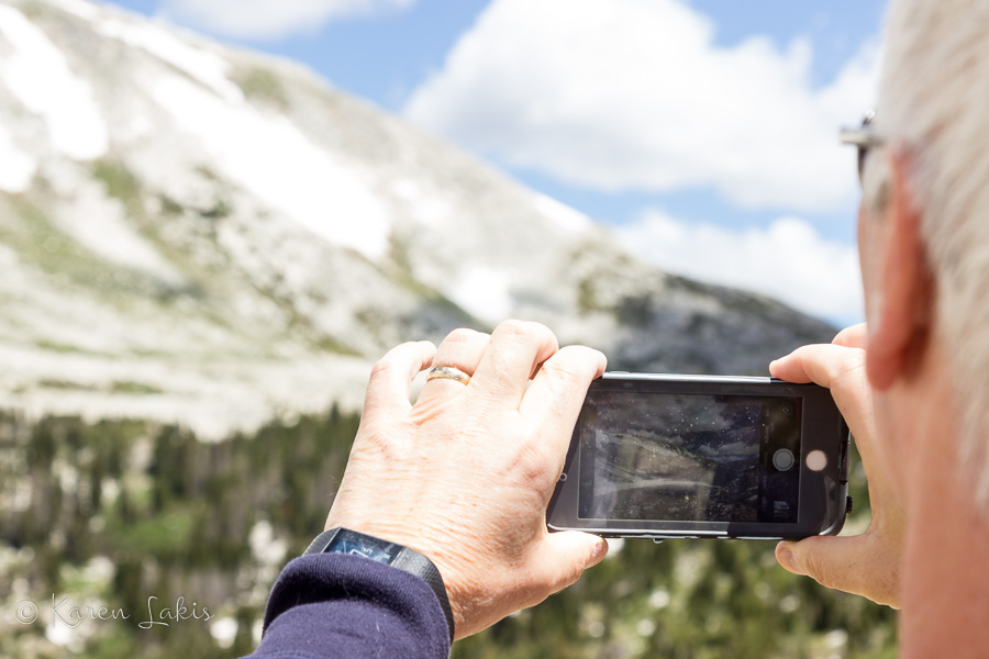 taking photos