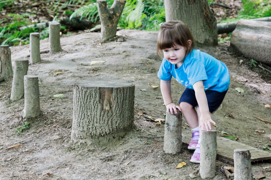 Ella in the forest playground