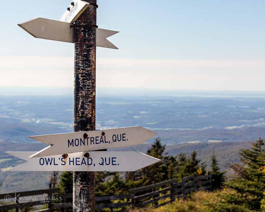 sign at the top of Jay Peak