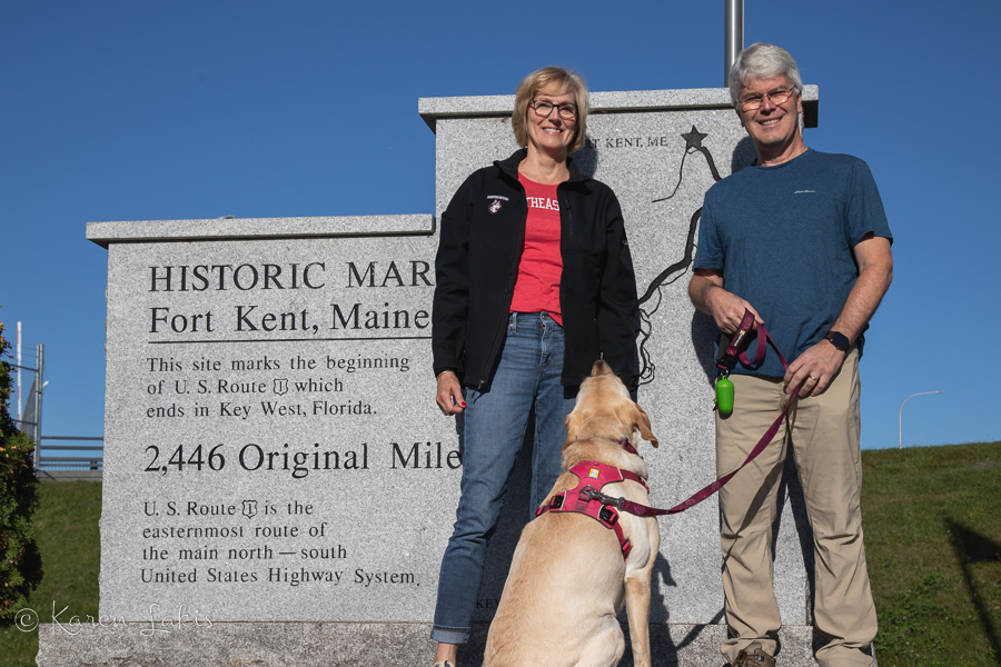 Fort Kent, Maine US Route 1 mile marker