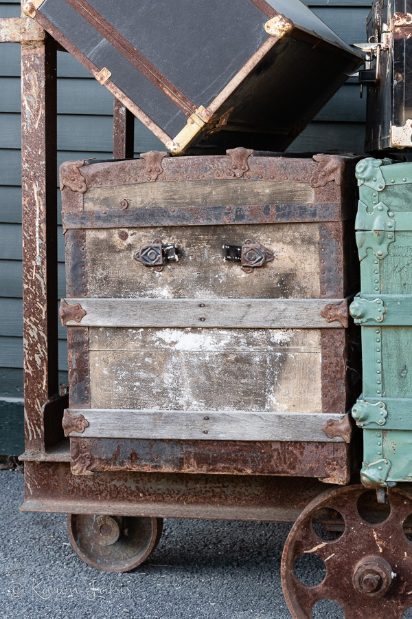 trunks at Fort Kent train station