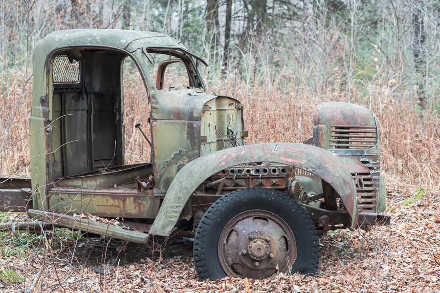 sideview of truck with missing door