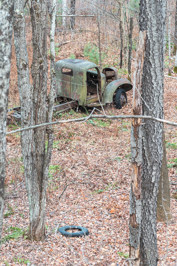 view of truck from the road