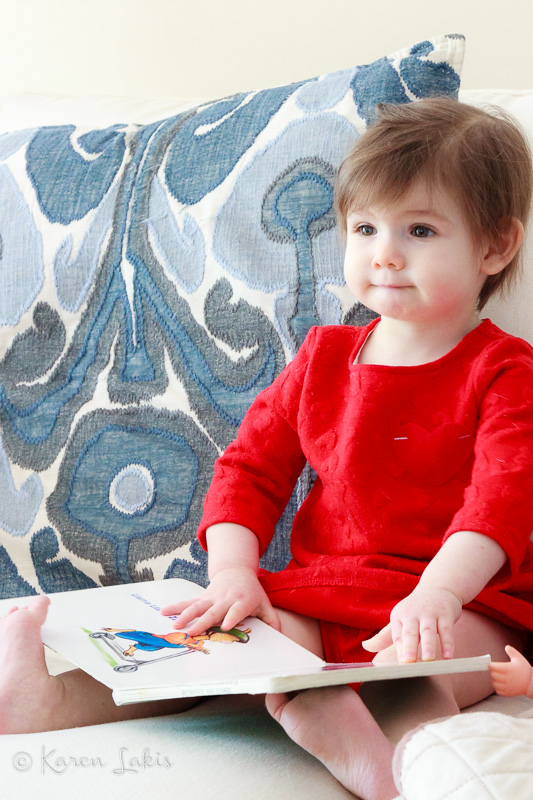 Ella with a book